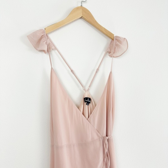 Lulus Here's to Us Blush Pink High-Low Wrap Dress‎ Size Large - Picture 7 of 16